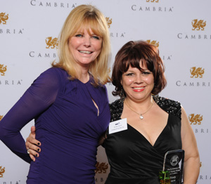 Brady Secre with Cheryl Tiegs at 2012 Cleveland Choice Awards